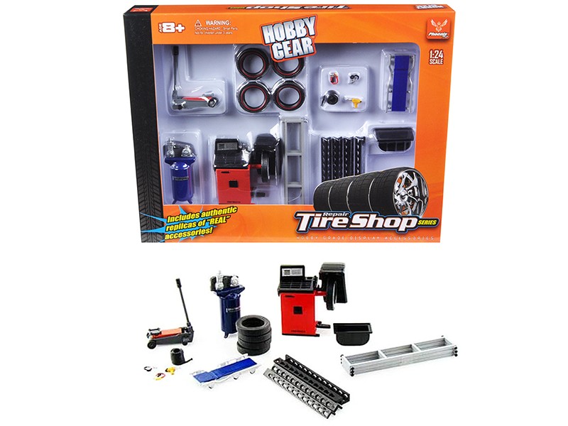 Phoenix Toys 18422 Repair Tire Shop Accessories Tool Set for 1/24 Scale Models