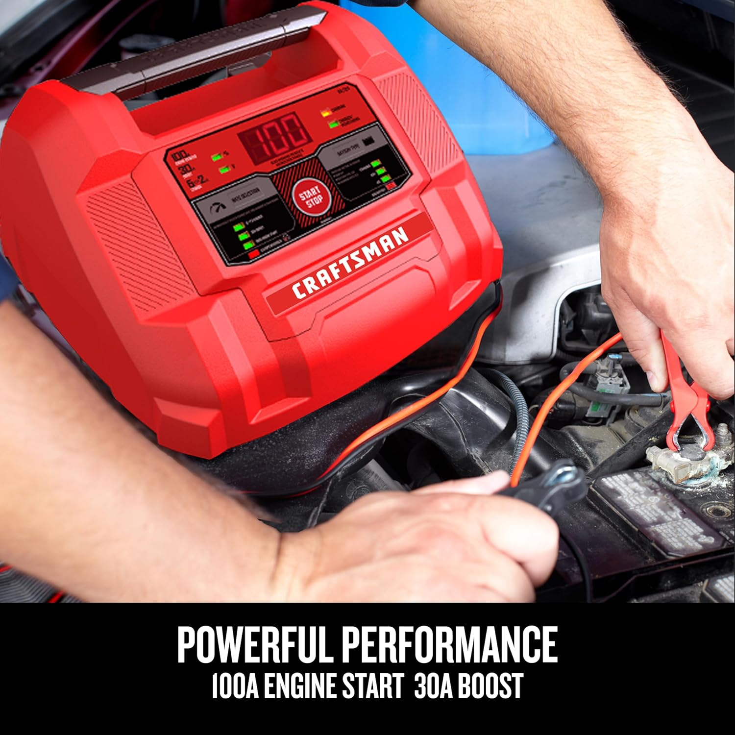 6-in-1 Fully Automatic Battery Charger & Maintainer with Engine Start and Tester - Image 4