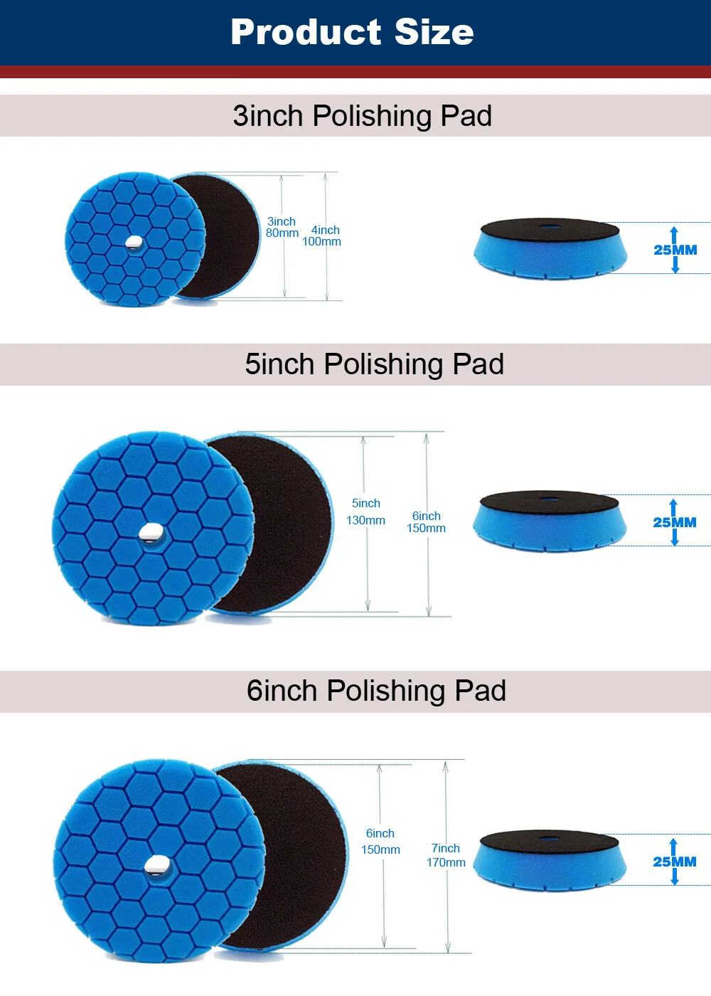 Sponge Polishing Pad Car Accessories Car Wax 125mm Car Headlights Polishing Disc - Image 3