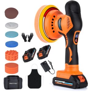 6-Inch Cordless Car Polisher with Variable Speeds & 18 Essential Accessories