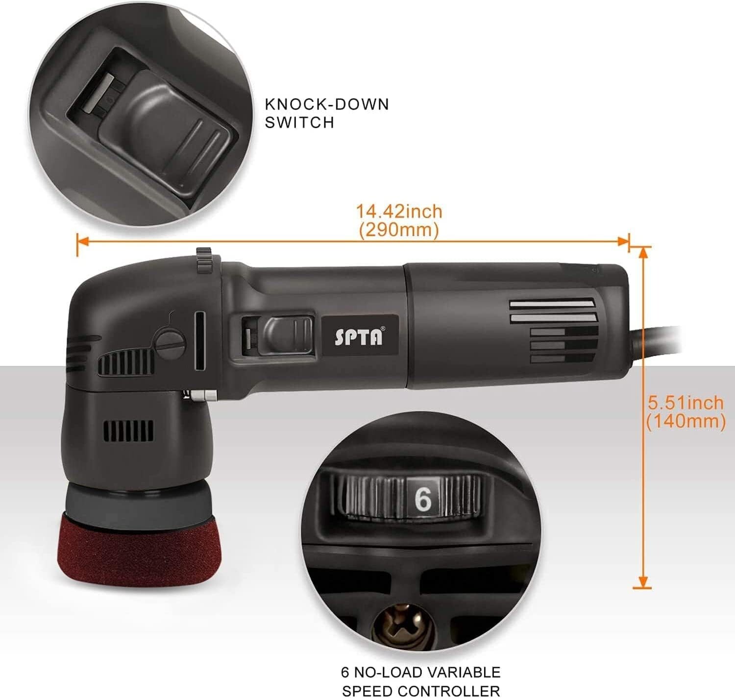 Professional Quality Mini Car Polisher with Comfortable Grip & Accessories - Image 5