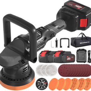 Cordless Buffer Polisher, 5 Inch Random Orbital Car Polisher Waxer, 6 Variabl...