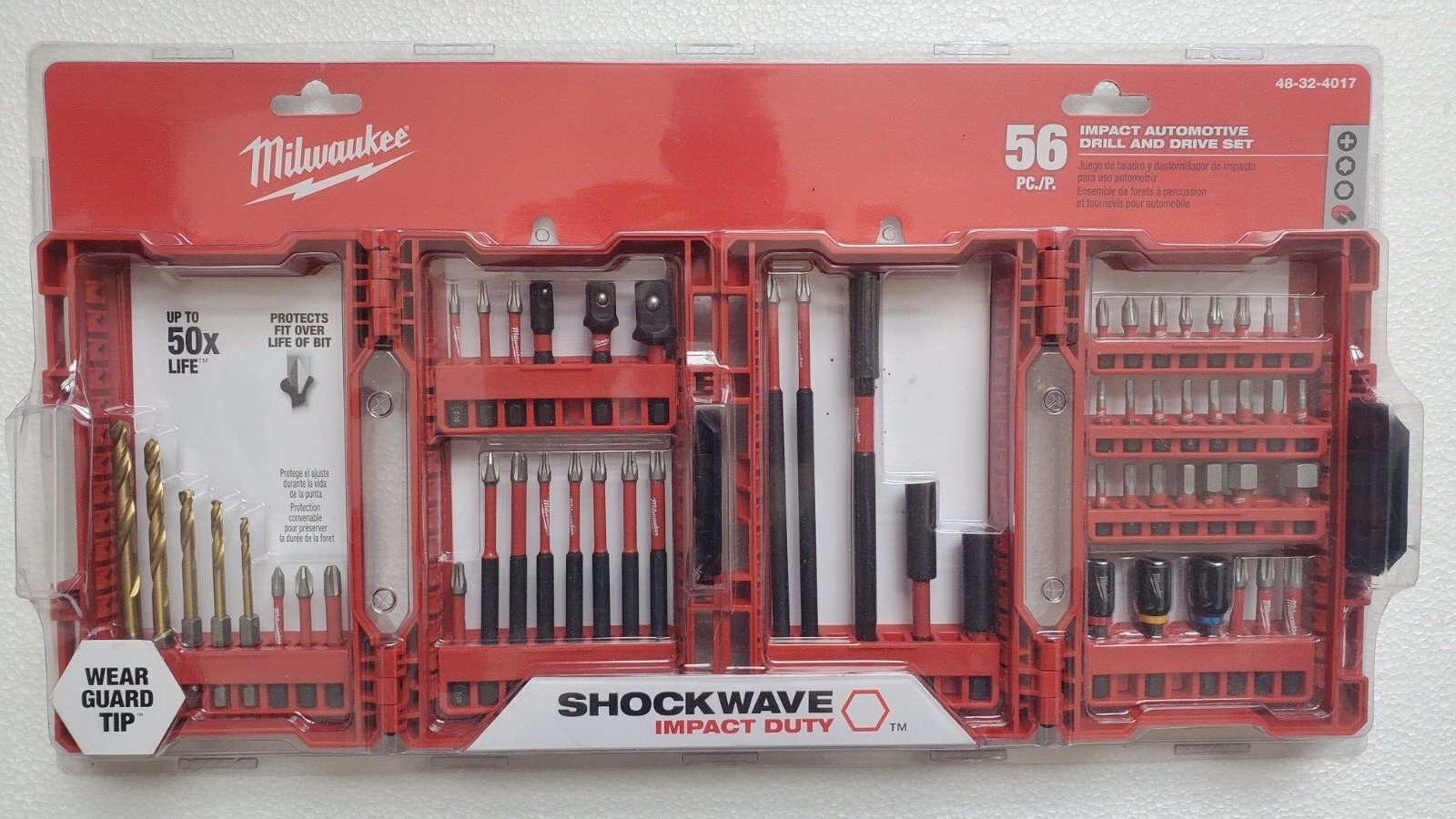 Milwaukee 56 Pc Shockwave Automotive Impact Drill/Driver Bit Set 48-32-4017