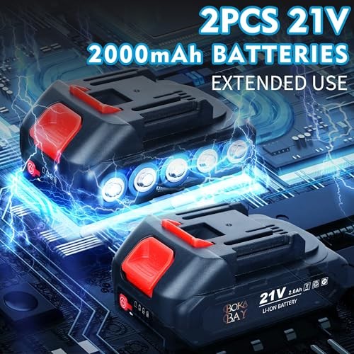 Cordless Car Kit 6 Inch with 21V 2x2000mAh & 9 Pcs Attachments, Buffer Polisher - Image 5