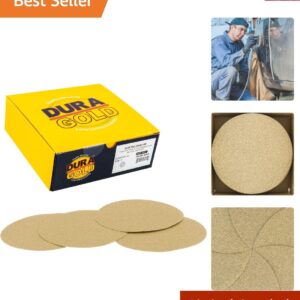 Sandpaper Discs 80 Grit 6 Inch 50 Pack for Automotive Wood Metal Finishing