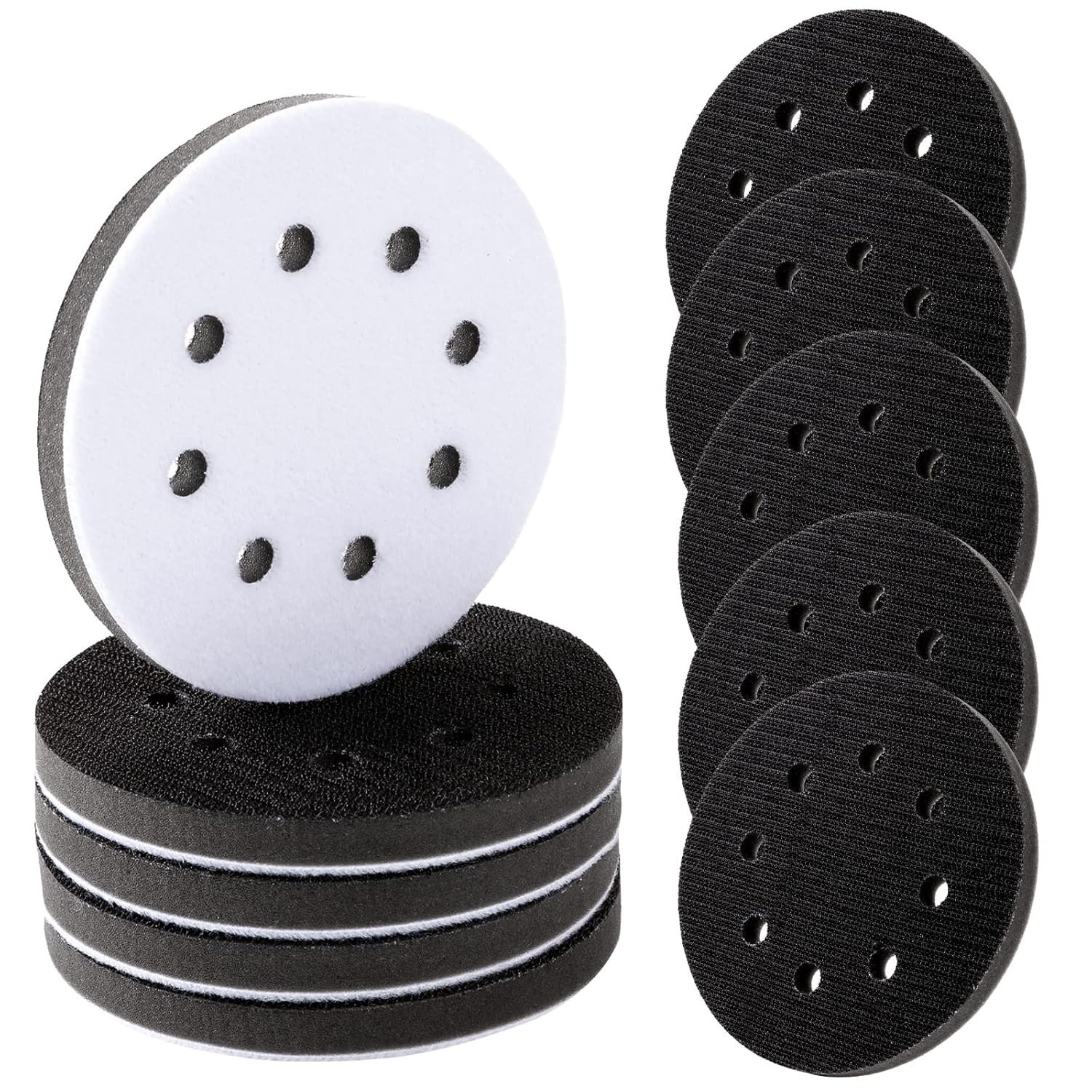 Sanding Interface Pads 5 Inch 8 Holes Foam Buffer Pads for Orbital Sander Pol... - Image 3