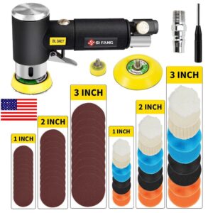 Mini Air Sander Polisher Kit Dual Action 1" 2" 3" Random Orbital for Auto Body