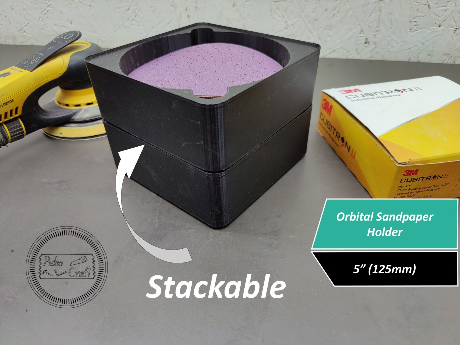 Orbital Sandpaper Holder, 5" (125mm) - Image 2