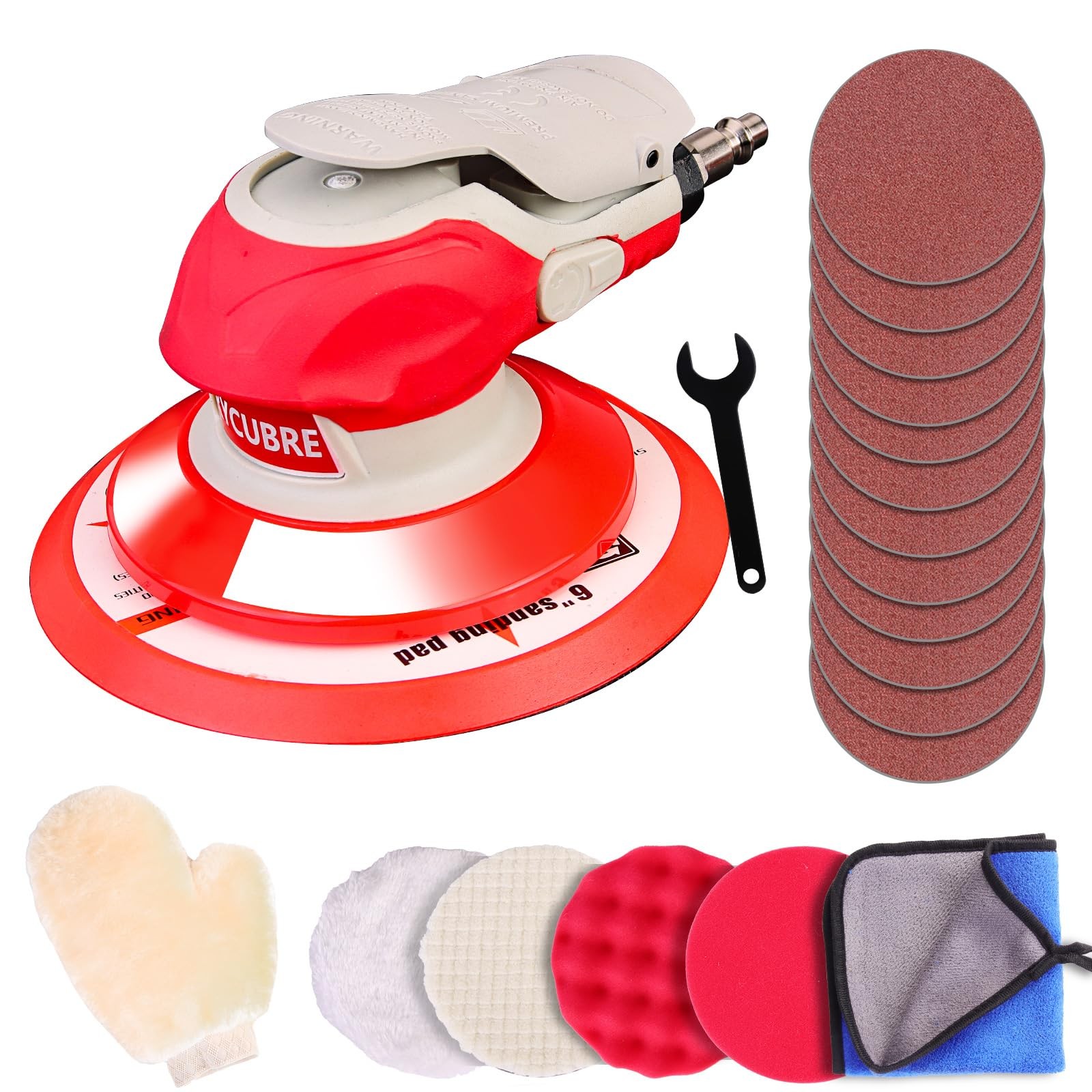 5/6 Inch Pneumatic Orbital Air Sander High-Speed DA Sander for auto body/Idea...