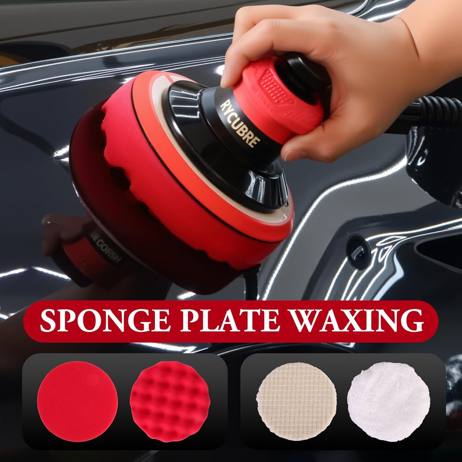 Pneumatic Air Sander 5/6 Inch DA Palm Sander for Auto Body, High Speed Random Or - Image 5