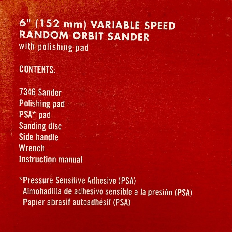 PORTER CABLE 7346SP 6" Variable Speed Random Orbit Sander Polisher & Buffer - Image 3