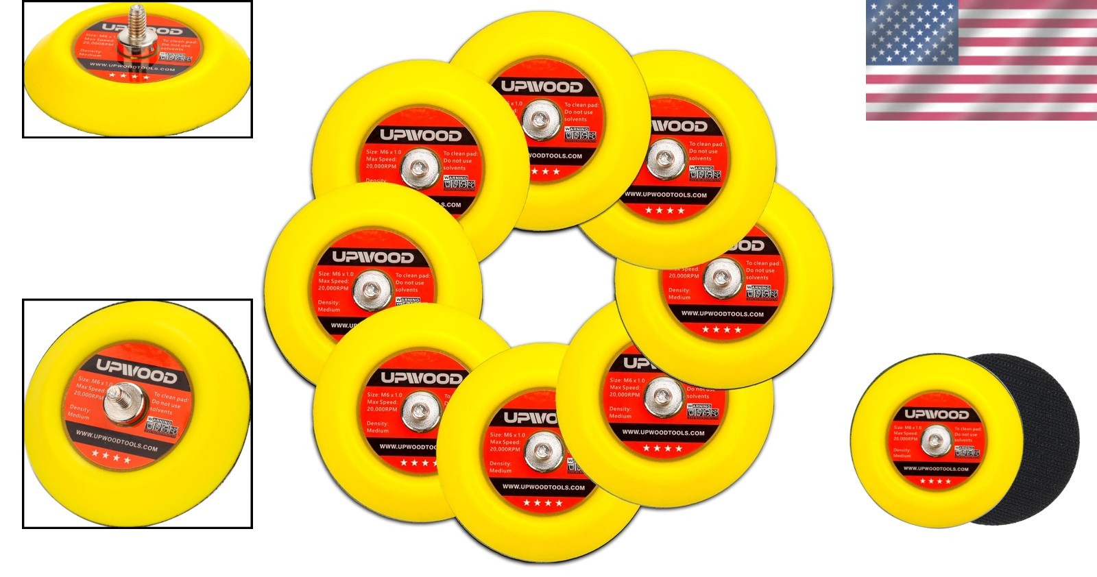 3 Inch M6 Thread Hook and Loop Backing Pad for Mini Air Sander Polisher - Image 2