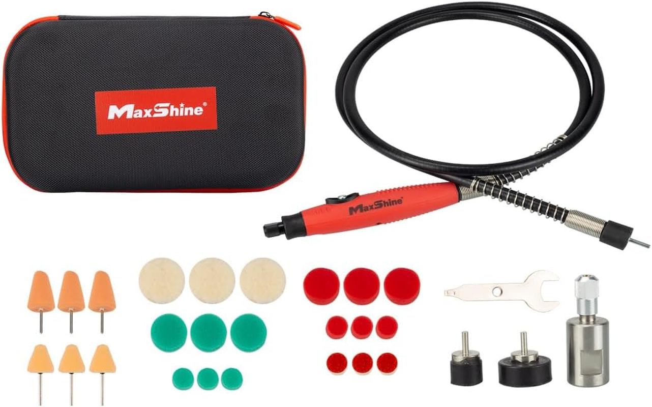 Professional Mini Polisher (MN01) with 5/8” Adaptor - Polishes Car Headlamps, Br