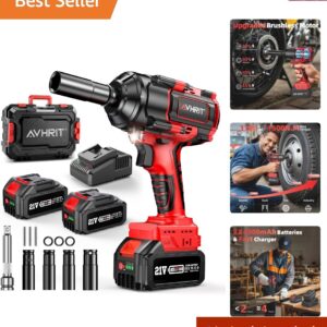 1500Nm Impact Wrench with 2 Batteries: Must-Have Tool for Automotive Repair