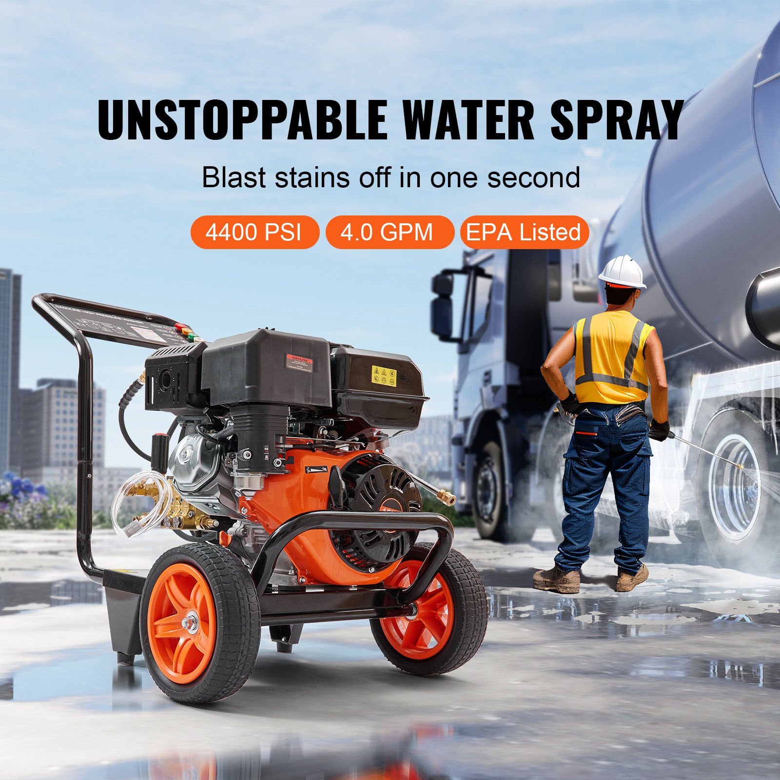 Gas Pressure Washer Gas Powered Washer 4400 PSI 4.0 GPM 390cc 5 Nozzles - Image 2