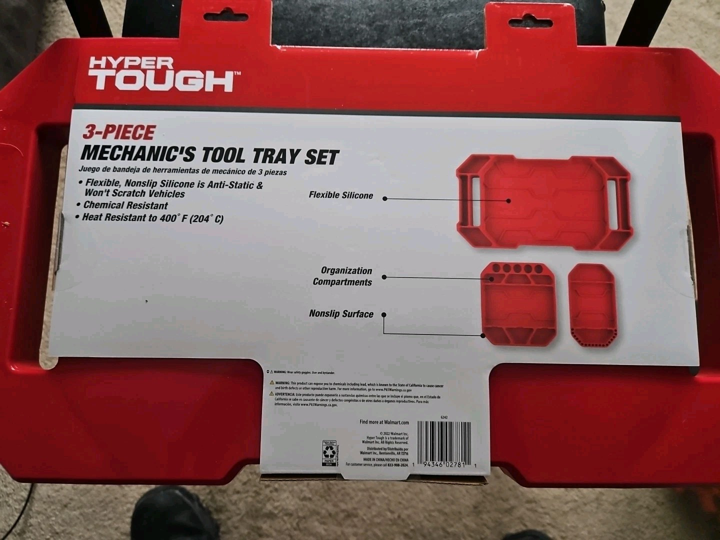 Mechanics Silicone Tool Organizer Tray, Flexible, Red, Automotive Use 3 Pcs - Image 2