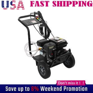 Gas Pressure Washer Gas Powered Washer 3500 PSI 2.6 GPM 212cc 5 Nozzles Black