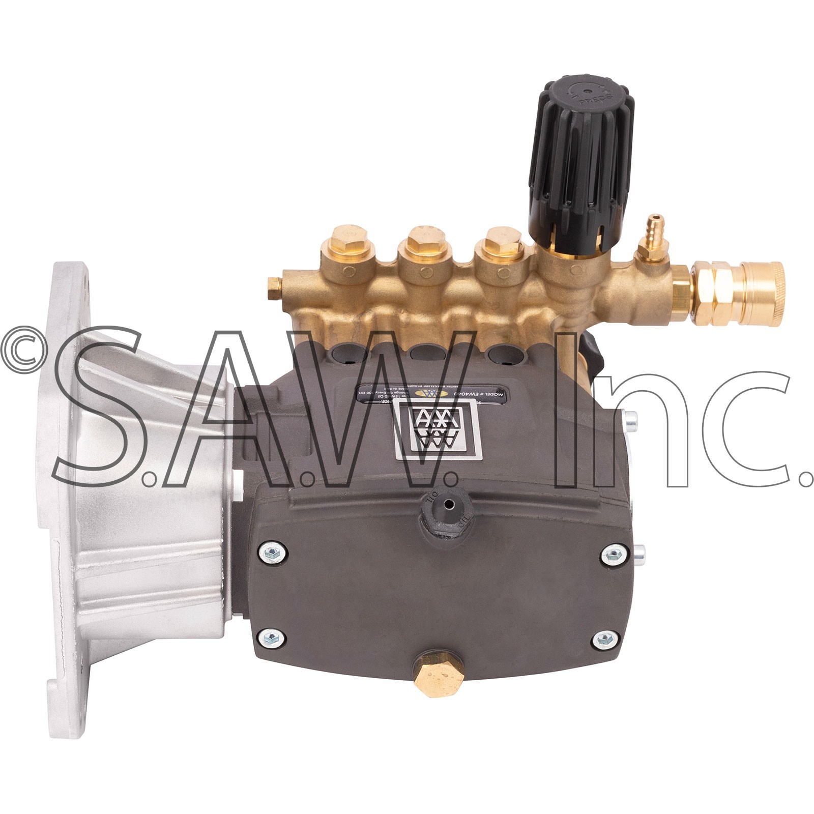 EW4040 AAA Pressure Washer Pump 4.0 GPM @ 4400 PSI Static 1 Inch Hollow Shaft - Image 2