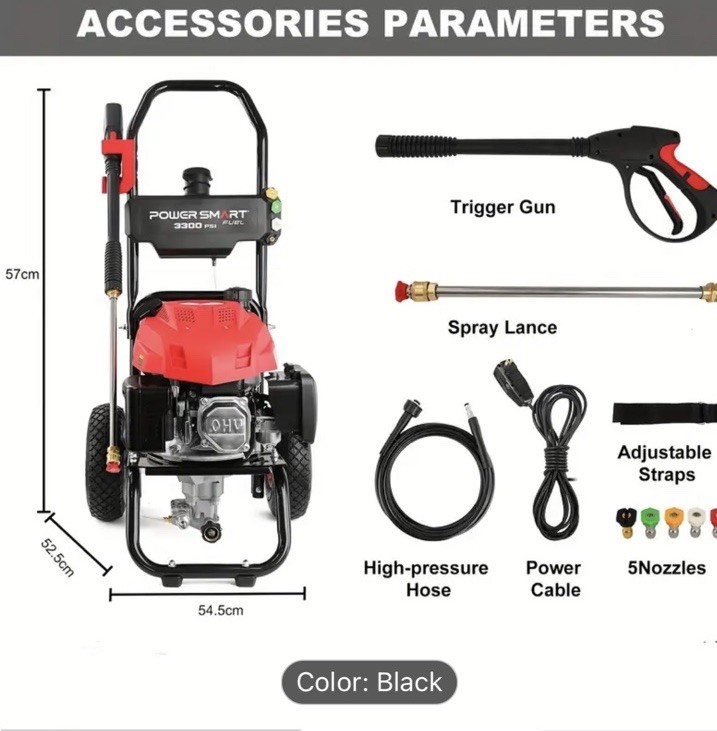 PowerSmart 3500 PSI Gas Pressure Washer With 2.5 GPM Flow Rate, 3800W Power - Image 2