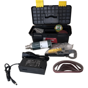 Belt Sanding Machine Sander Grinder Polishing Speed Adjustable 195pc Accessories