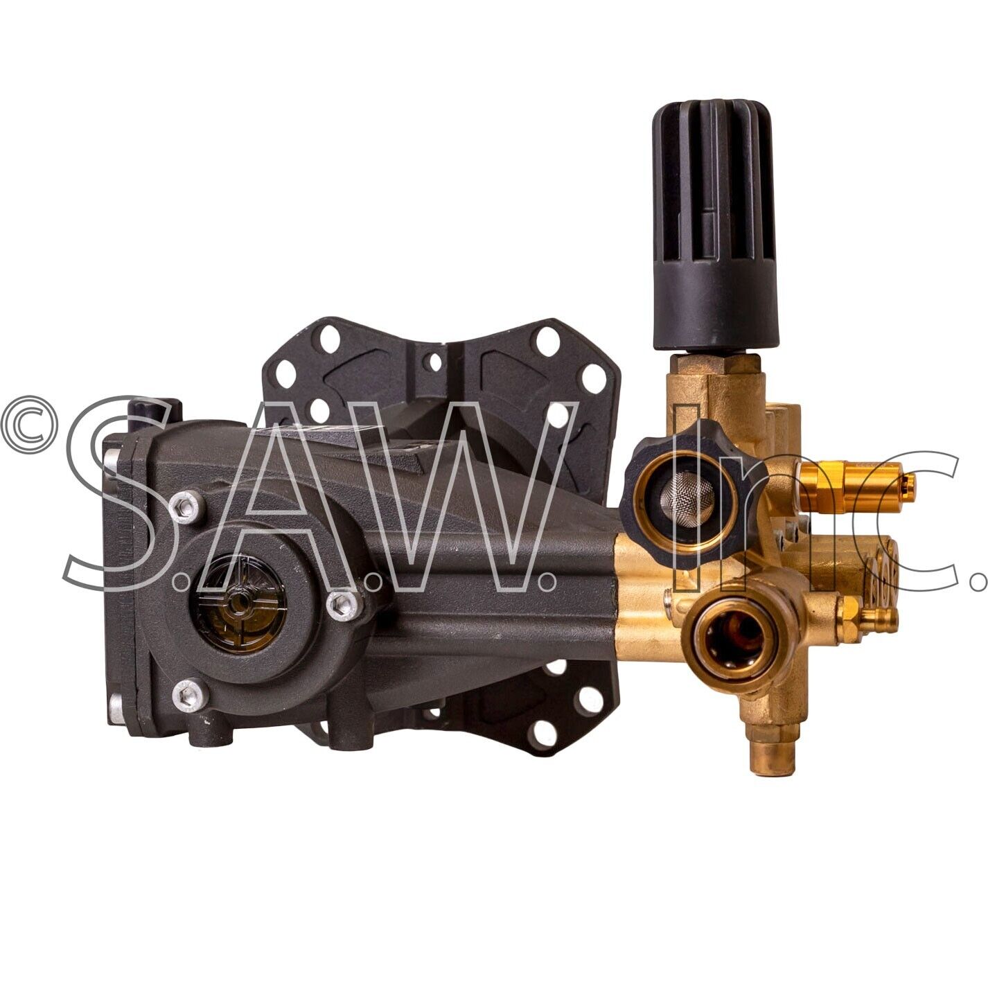 530010 AAA Pressure Washer Pump Triplex 3.5GPM 4000PSI Max 1 Inch Hollow Shaft - Image 2