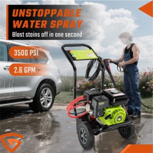 Gas Pressure Washer Gas Powered Washer 3500 PSI 2.6 GPM 212cc 5 Nozzles Hot!