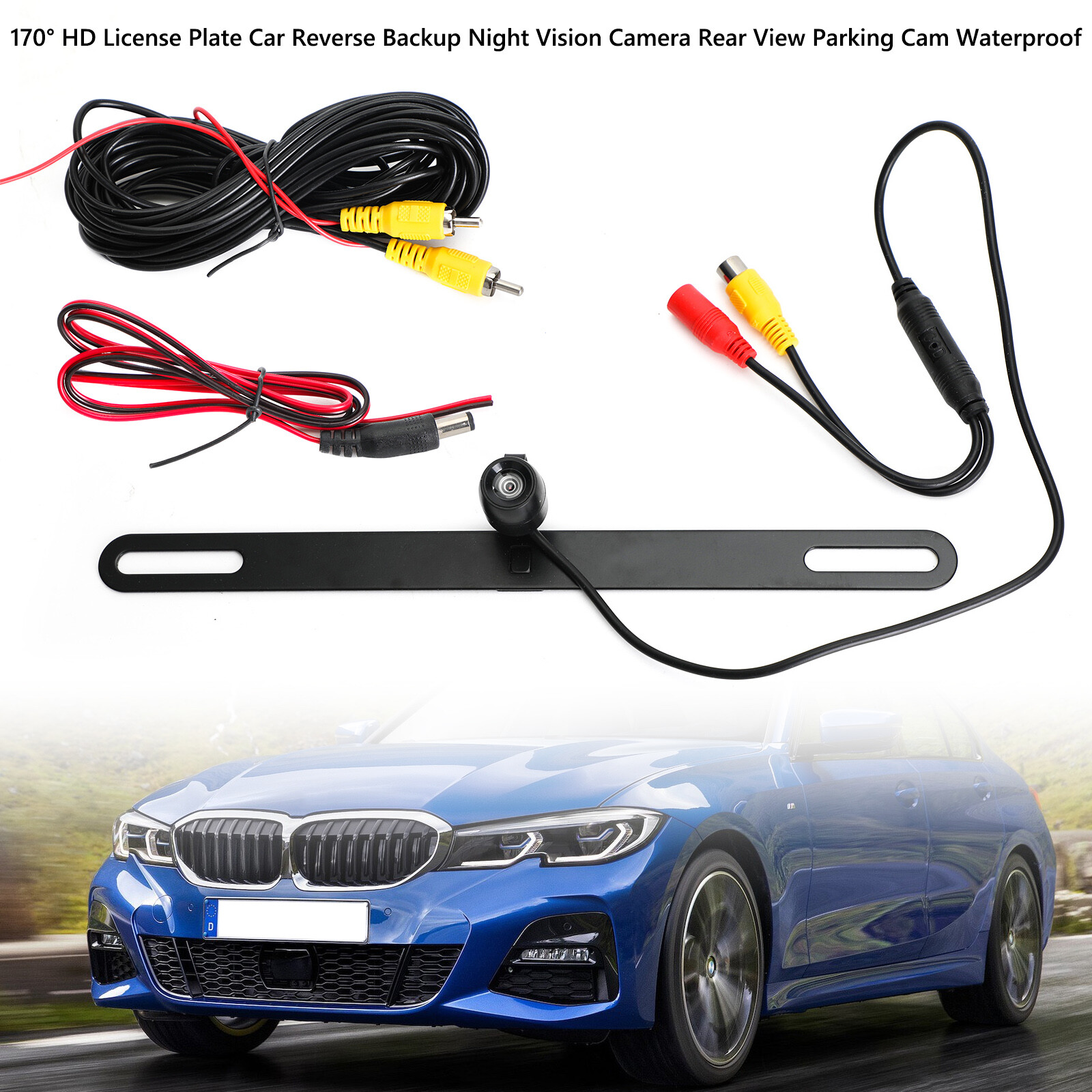 120º License Plate Car Reverse Camera Rear View Backup Cam Night View Waterproof - Image 3