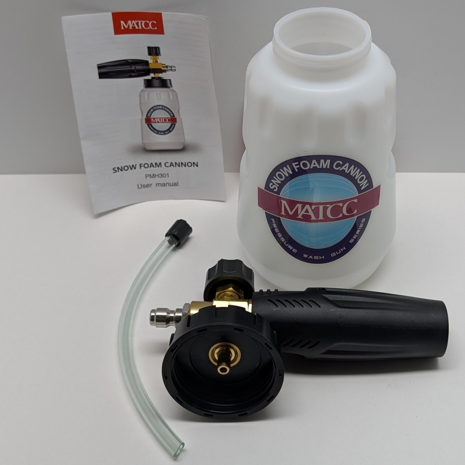 MATCC Snow Foam Adjustable Cannon For Pressure Washer Gun Series 1L Bottle - Image 2