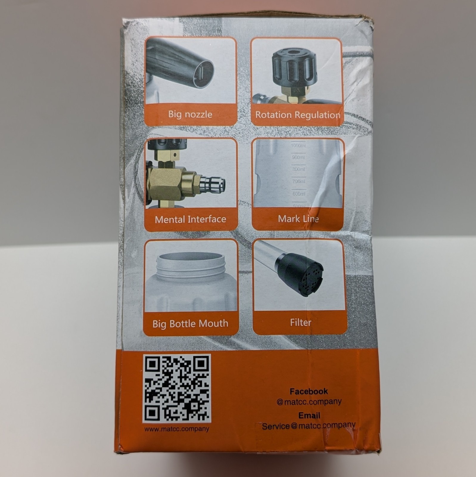 MATCC Snow Foam Adjustable Cannon For Pressure Washer Gun Series 1L Bottle - Image 4