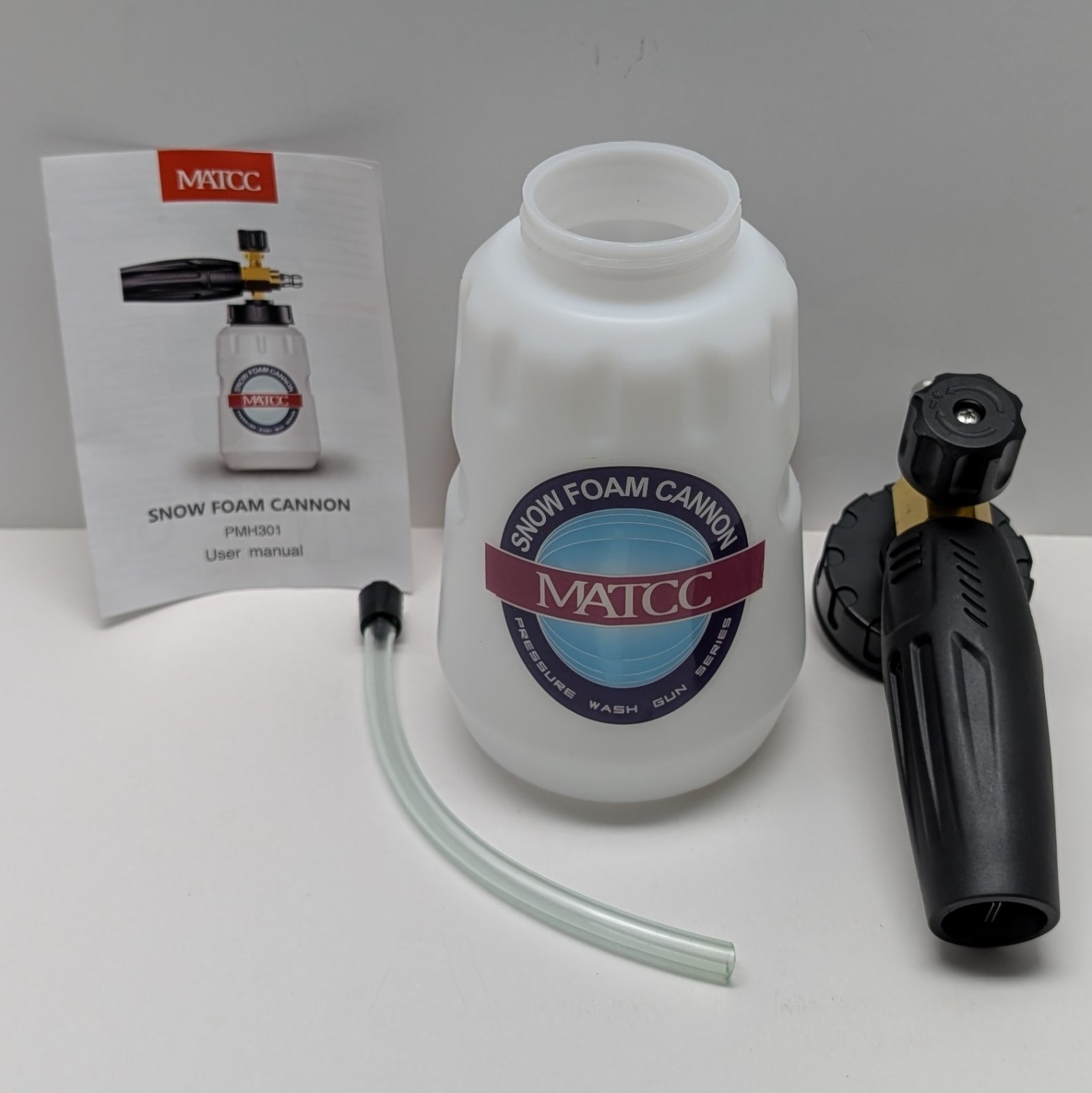MATCC Snow Foam Adjustable Cannon For Pressure Washer Gun Series 1L Bottle - Image 5