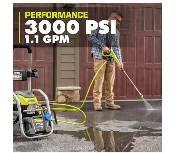 RYOBI 3000 PSI 1.1 GPM Cold Water Electric Pressure Washer - Image 4