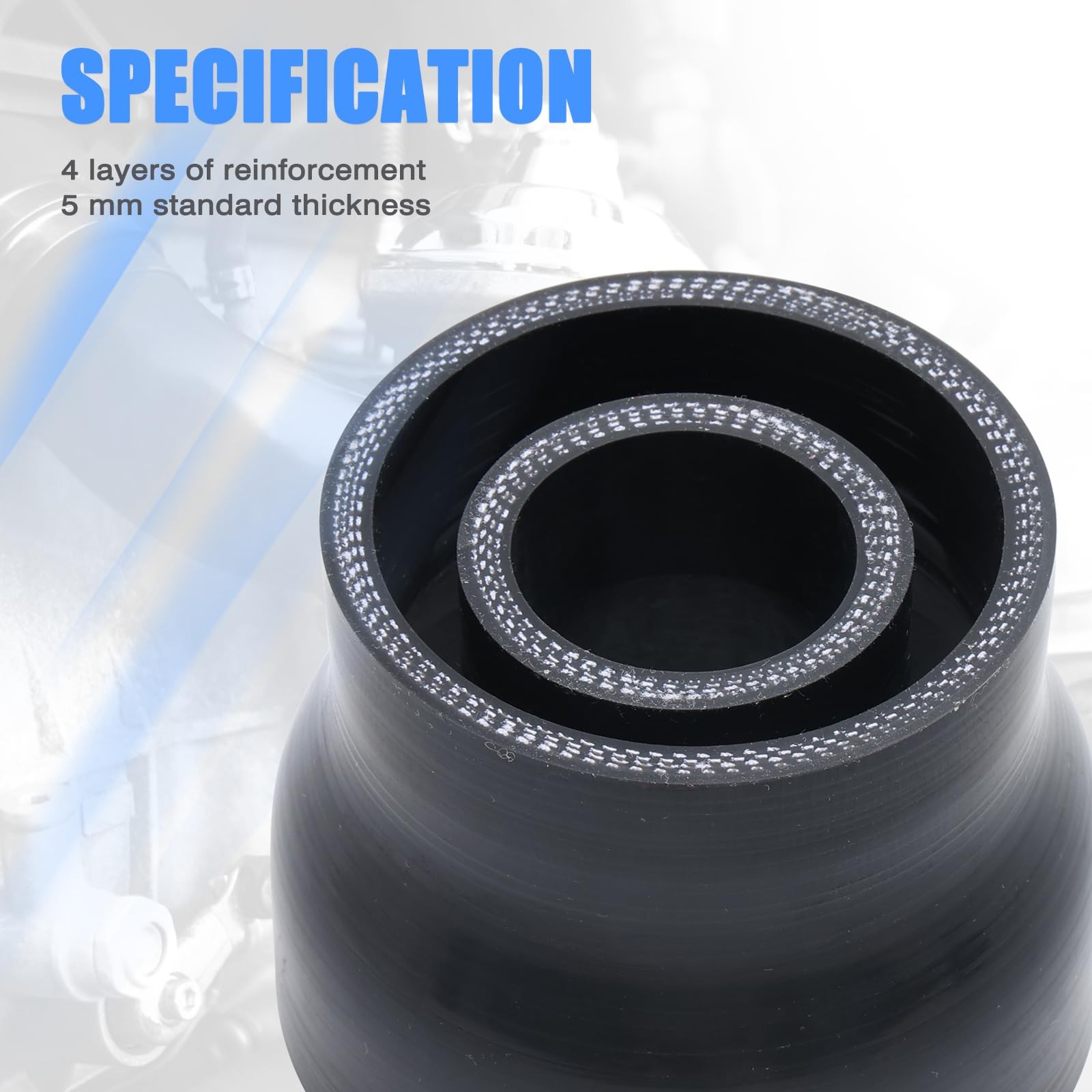 Universal automotive silicone hose, straight reducer, I.D. 0.75" to 1" (19mm ... - Image 4
