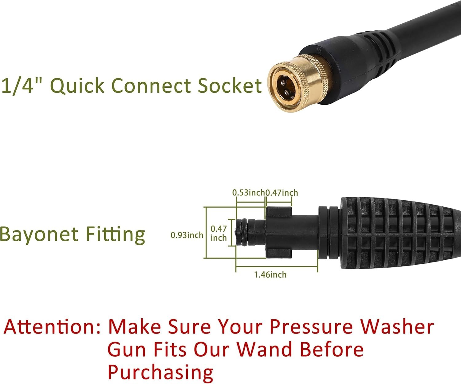 Pressure Washer Accessories Kit – 16 Inch Power Washer Replacement Wand with ... - Image 3