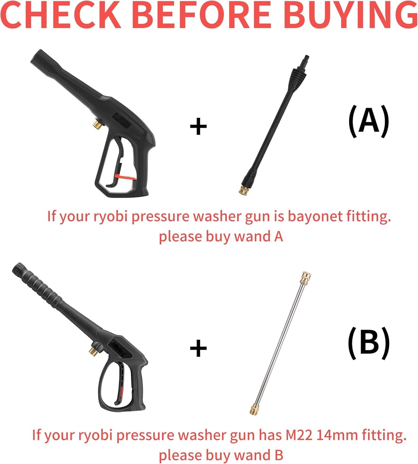 Pressure Washer Accessories Kit – 16 Inch Power Washer Replacement Wand with ... - Image 5