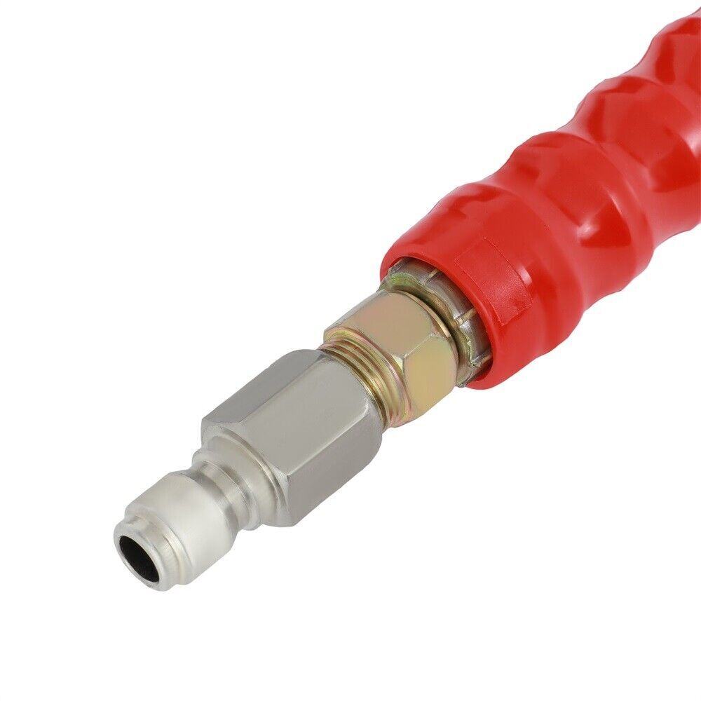 3/8" x 100ft 6000psi Hot Water Pressure Washer Hose Non-Marking 2-Braid R2 Gray - Image 5