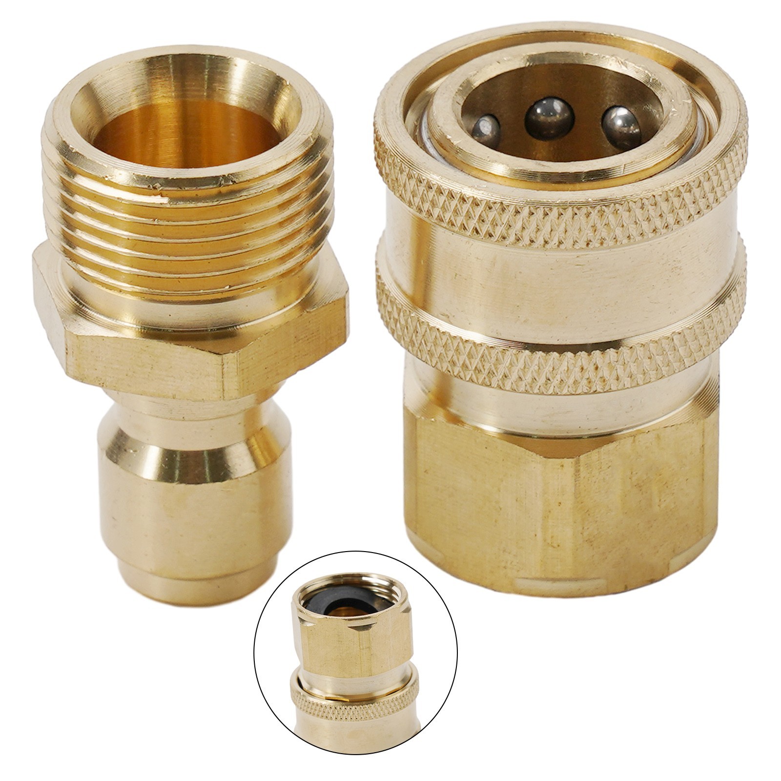 Quick Connect Replacement Accessories 3/8 M22 For High Pressure Washer - Image 2