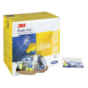 3M 318-1001 Push Ins CORDED Hearing Protection Ear Plugs Noise Reduction NRR 28