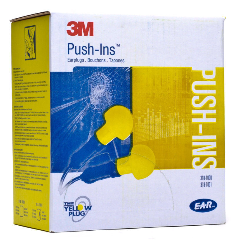 3M 318-1001 Push Ins CORDED Hearing Protection Ear Plugs Noise Reduction NRR 28 - Image 3