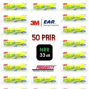 50 3M EAR Soft Noise Reduction 33db Foam Disposable Shooting Sleep Aid Ear Plugs