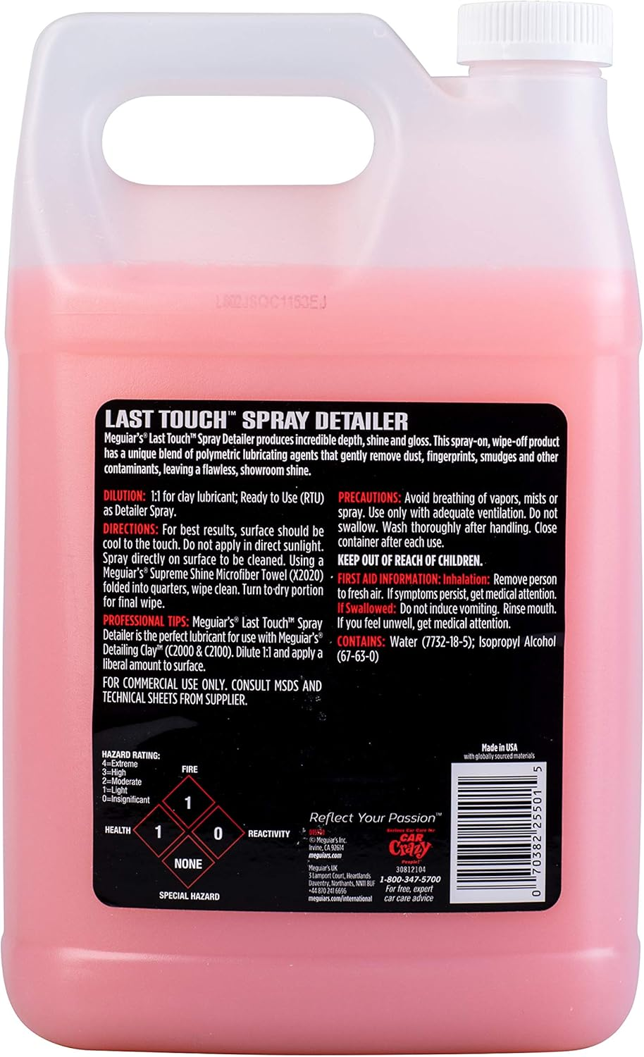 Meguiar's D15501 Last Touch Spray Detailer - 1 Gallon Container - Image 2
