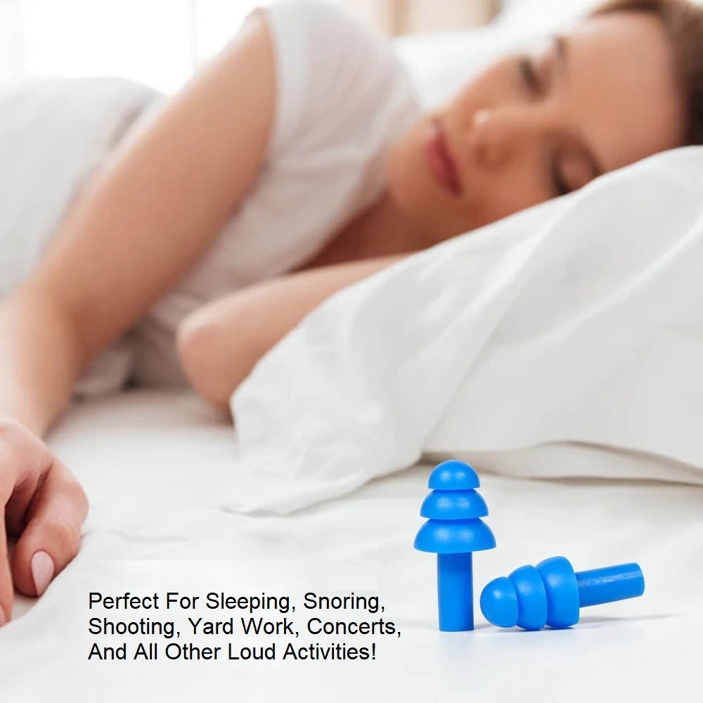 100 Pair Silicone Ear Plugs Sleep Hearing Protection Shooting Noise Cancelling - Image 2