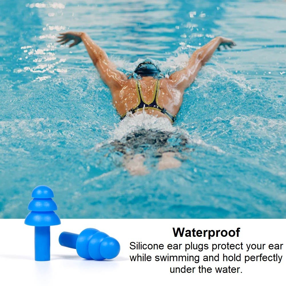 100 Pair Silicone Ear Plugs Sleep Hearing Protection Shooting Noise Cancelling - Image 3