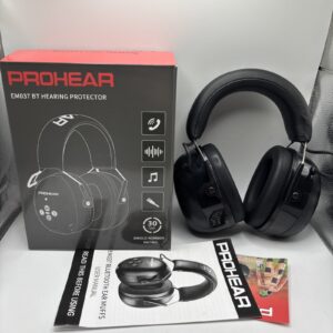 PROHEAR EM037 Bluetooth Hearing Protection Ear Muffs Rechargeable – 30dB SNR