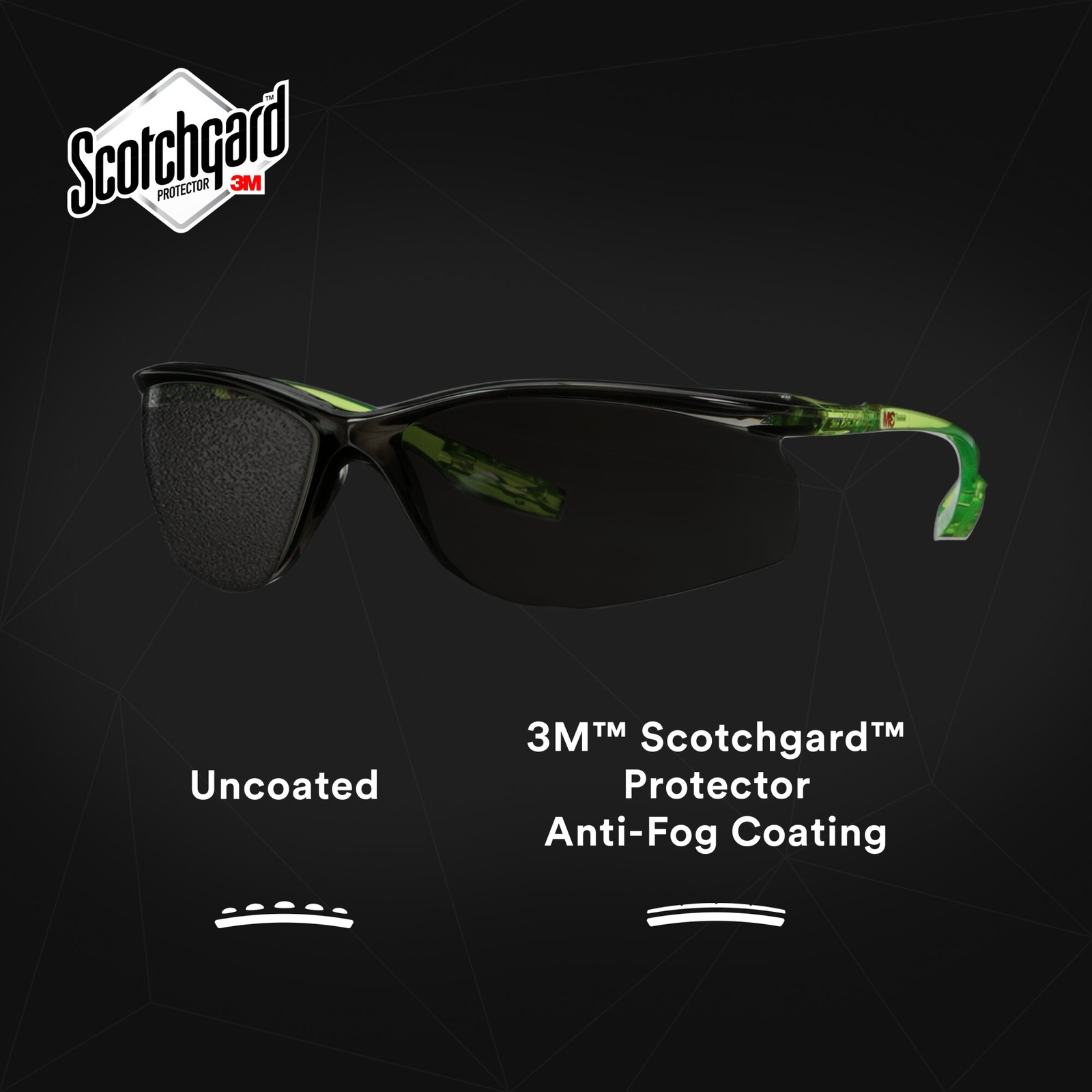 3M Solus CCS Series, SCCS02SGAF-GRN, Scotchgard Anti-Fog Coating - Image 4