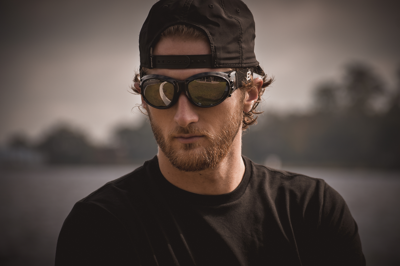 Birdz Eagle Padded Motorcycle Airsoft Goggles Anti-Fog SUPER DARK LENS - Image 3