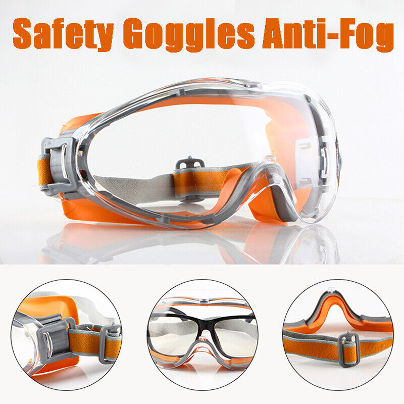 Safety Goggles Over Glasses Anti Fog Scratch Resistant Eye Protection Adjustable - Image 2