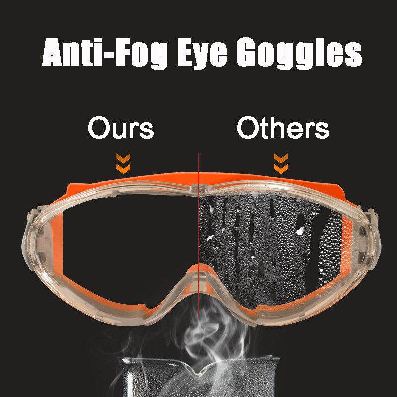 Safety Goggles Over Glasses Anti Fog Scratch Resistant Eye Protection Adjustable - Image 5