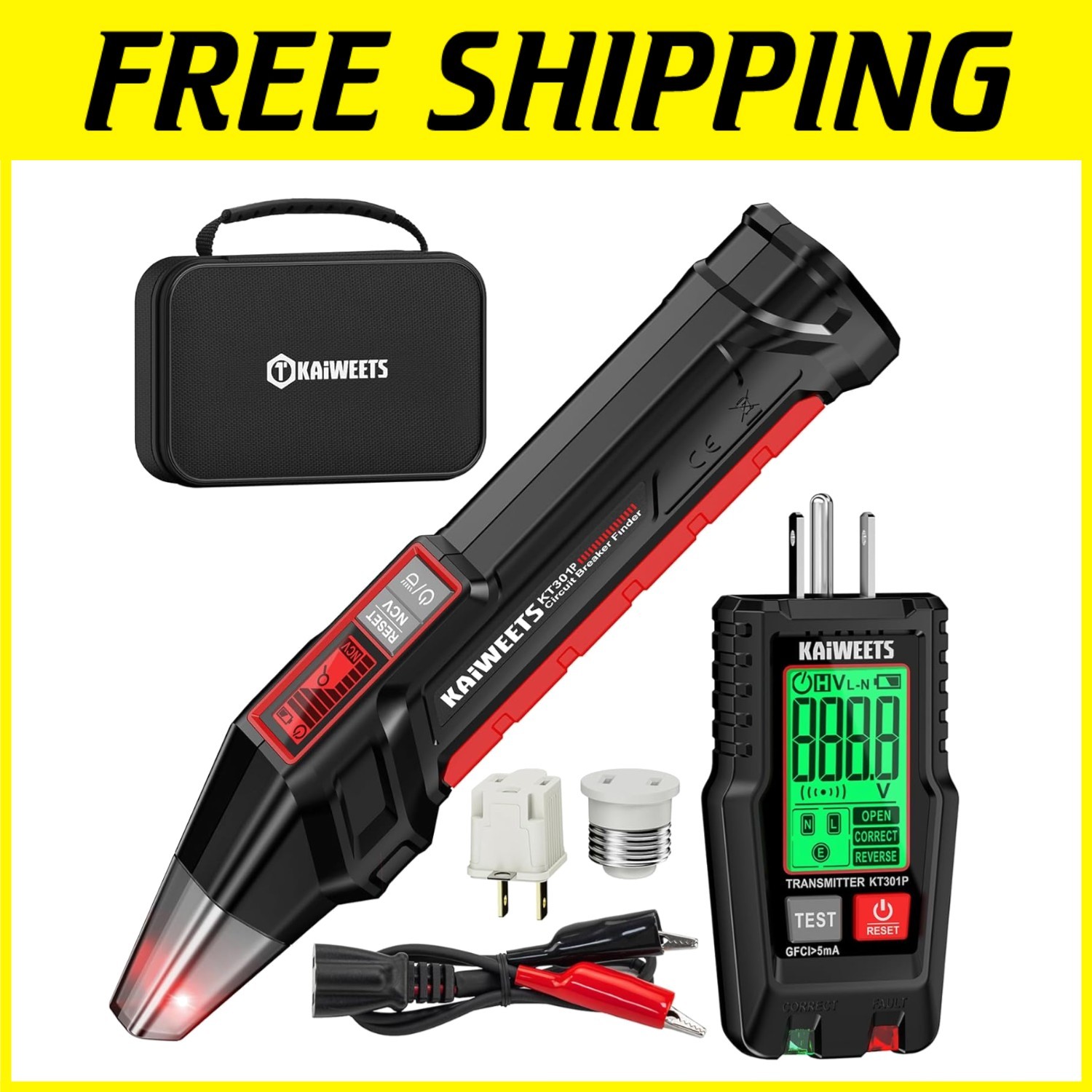 Electrical Circuit Tracer Tool with NCV & Flashlight