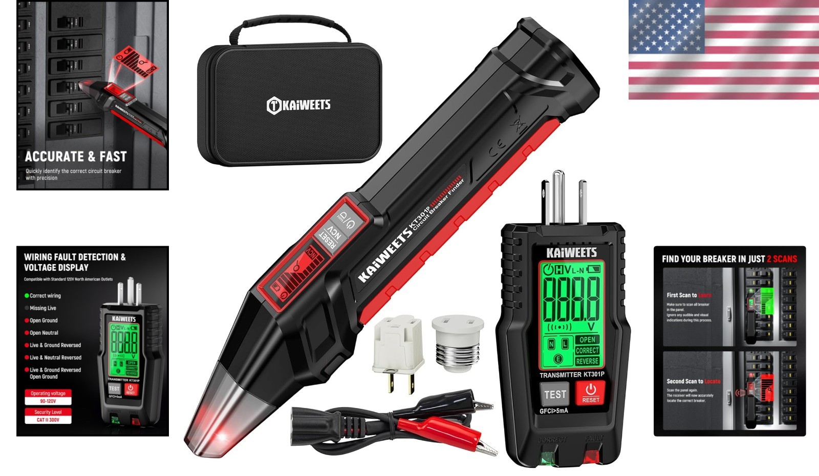 Electrical Circuit Tracer Tool with NCV & Flashlight - Image 2