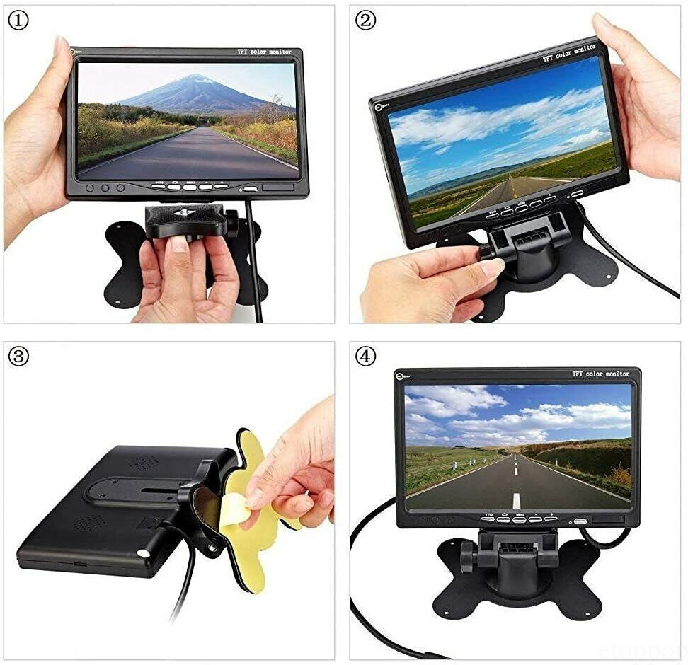 7'' Backup Camera and Monitor Kit System Back Parking Night Vision For Truck RV - Image 2
